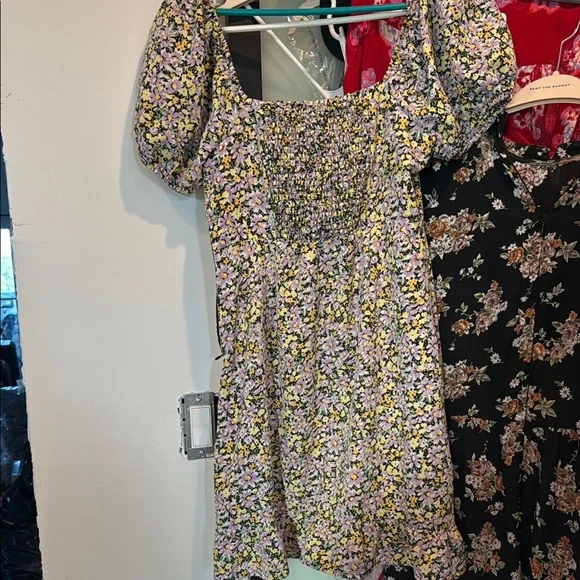 Sanctuary Floral Mini Dress - Black, Yellow, Pink - Picture 5 of 5